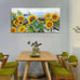 Ardemy Sunflower Wall Art Canvas Flowers Yellow Picture Rustic Floral Field DEF