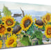 Ardemy Sunflower Wall Art Canvas Flowers Yellow Picture Rustic Floral Field DEF