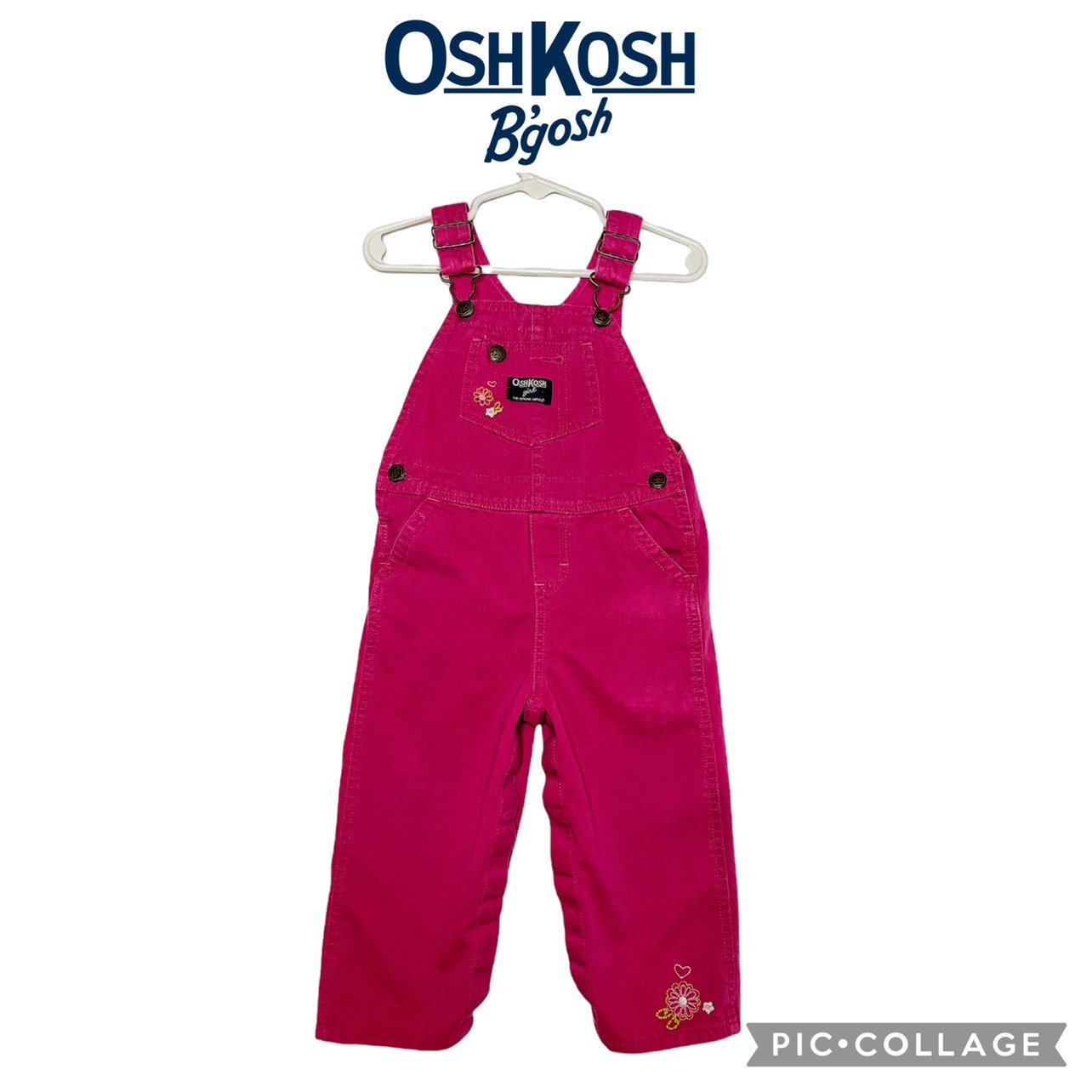 OshKosh B’gosh Vintage Embroidered pink Overalls