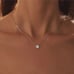 18K Gold Womens 1ct Solitaire Diamond Necklace 18 Sterling Silver New Jewelry