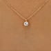 18K Gold Womens 1ct Solitaire Diamond Necklace 18 Sterling Silver New Jewelry