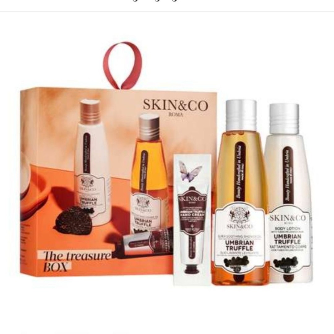 Skin & Co Roma The Treasure Box 3 Pc Set Body Lotion Shower Oil Hand Cream New