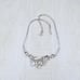 Vintage Trifari Necklace Swirl Design Rhinestones Swirl Design Silver Plated