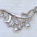 Vintage Trifari Necklace Swirl Design Rhinestones Swirl Design Silver Plated