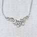 Vintage Trifari Necklace Swirl Design Rhinestones Swirl Design Silver Plated