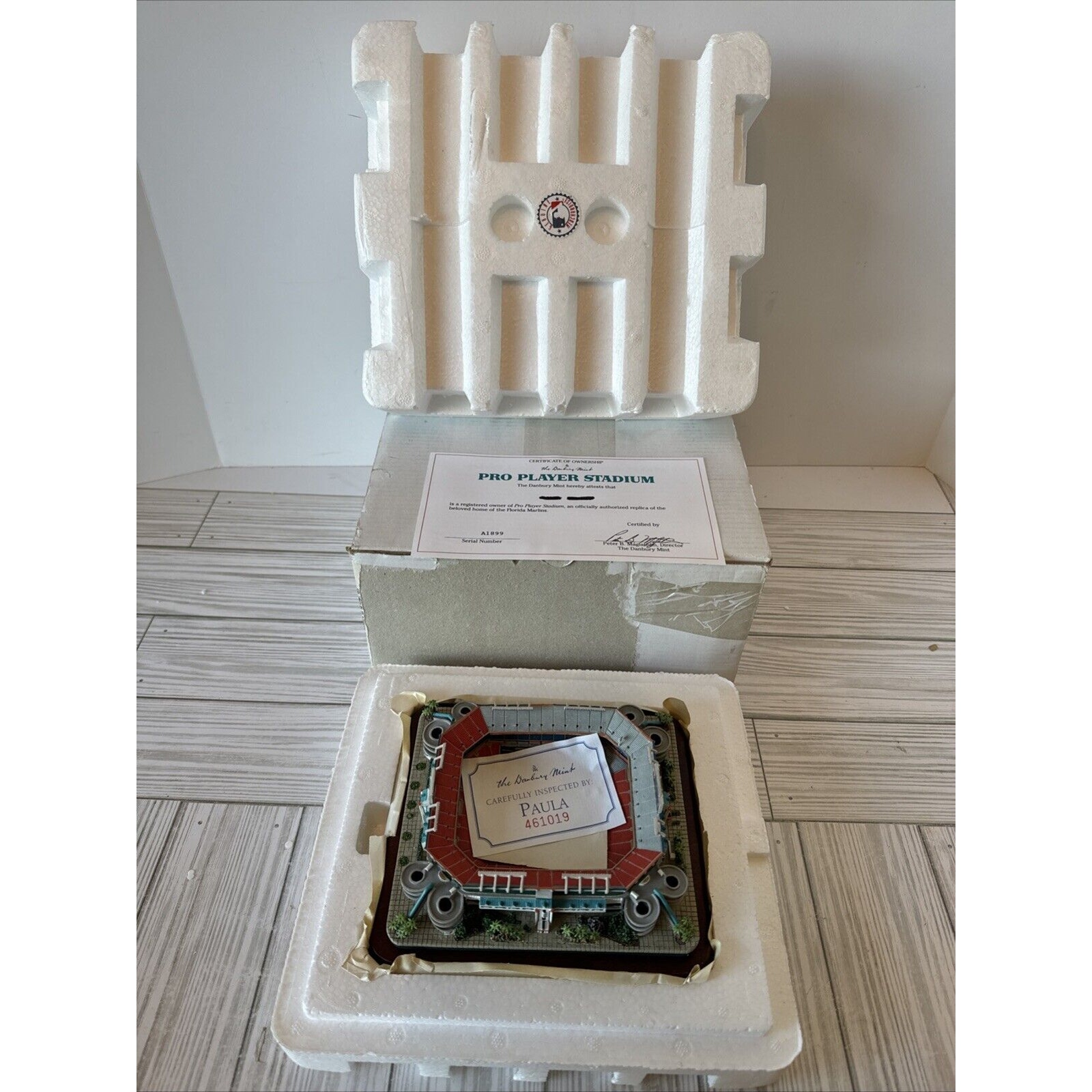 Danbury Mint’s Pro Player Stadium Florida Marlins Ball Park - New with Box COA