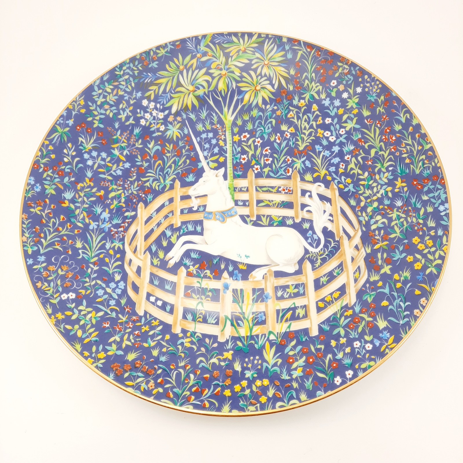 Vintage Unicorn Plate Haviland Limoges 1971 Unicorn in Captivity