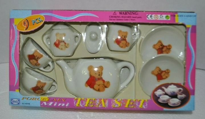 Kids Children Play Mini Ceramic Tea set