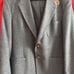 Stafford Options Lambs Wool Sport Coat Suede Elbows USA Blue/gray Tweed 44L