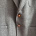 Stafford Options Lambs Wool Sport Coat Suede Elbows USA Blue/gray Tweed 44L