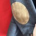 Stafford Options Lambs Wool Sport Coat Suede Elbows USA Blue/gray Tweed 44L