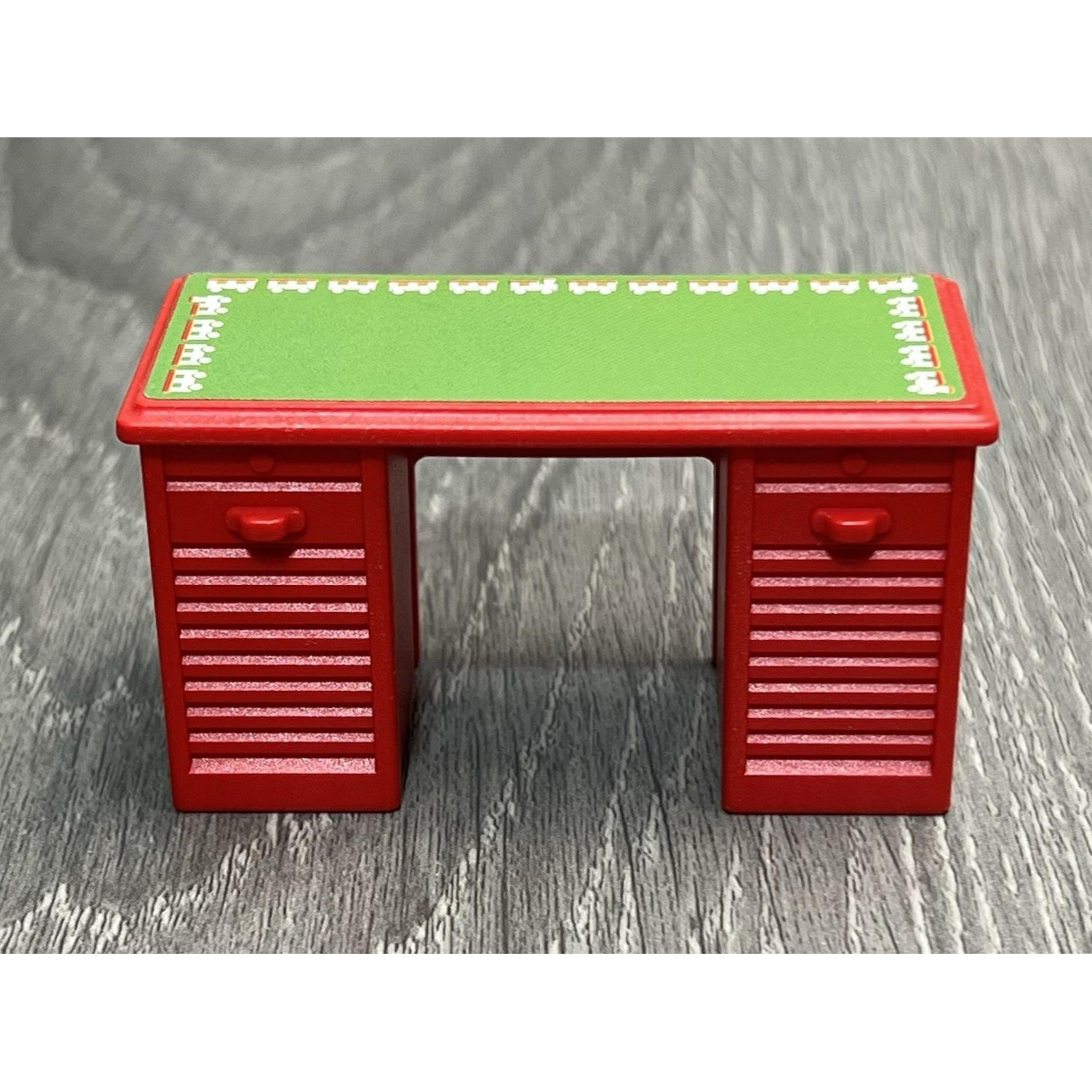 Vintage 1994 Playmobil Geobra Santa Workshop Christmas Desk With Green Top