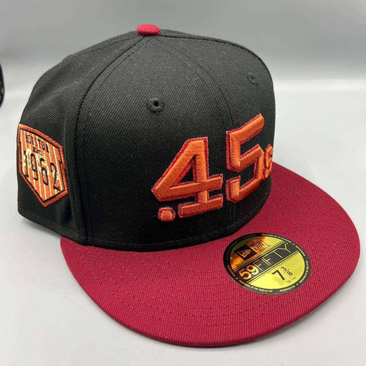 Houston Astros Colt 45s Hat Men 7 3/8 Black Red 59Fifty New Era Fitted Cap