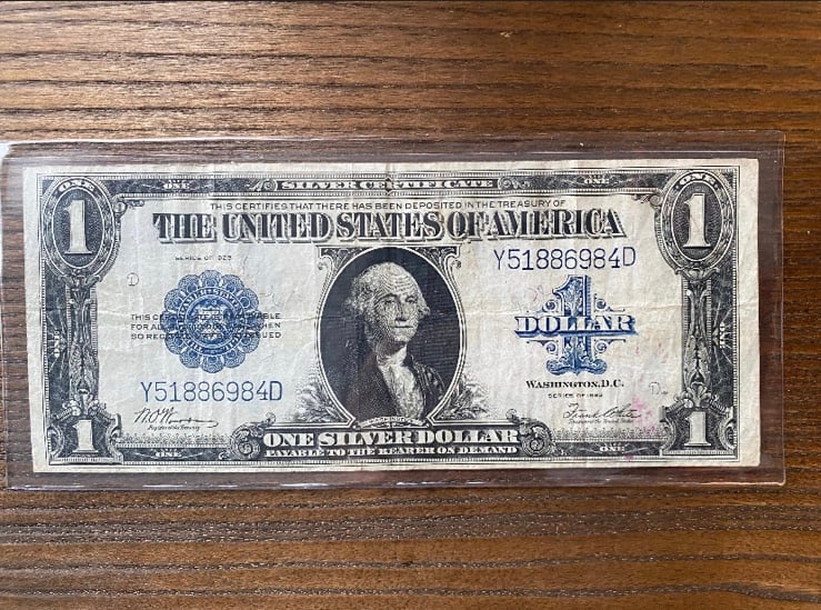 1923 - 1 Silver Certificate Silver Dollar Bill - Silver Certificate