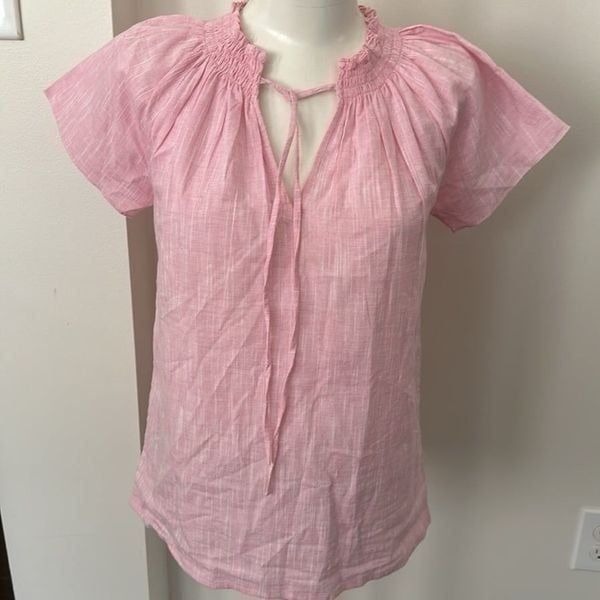 Rungolee Pink Shortsleeve Boho Top XS