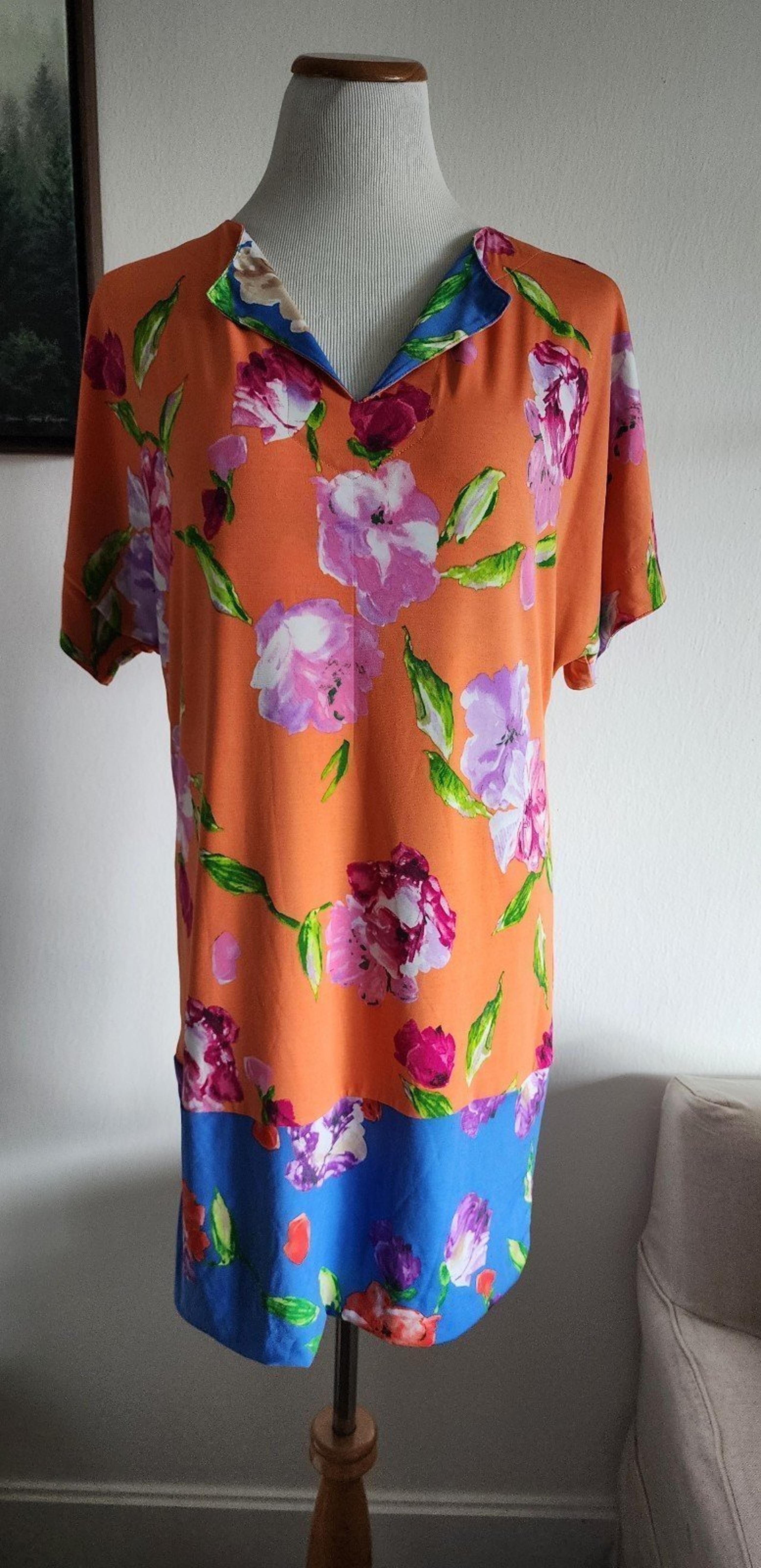 Isaac Mizrahi Women's Reversible Floral Stretch Sheath Midi Dress Size 4