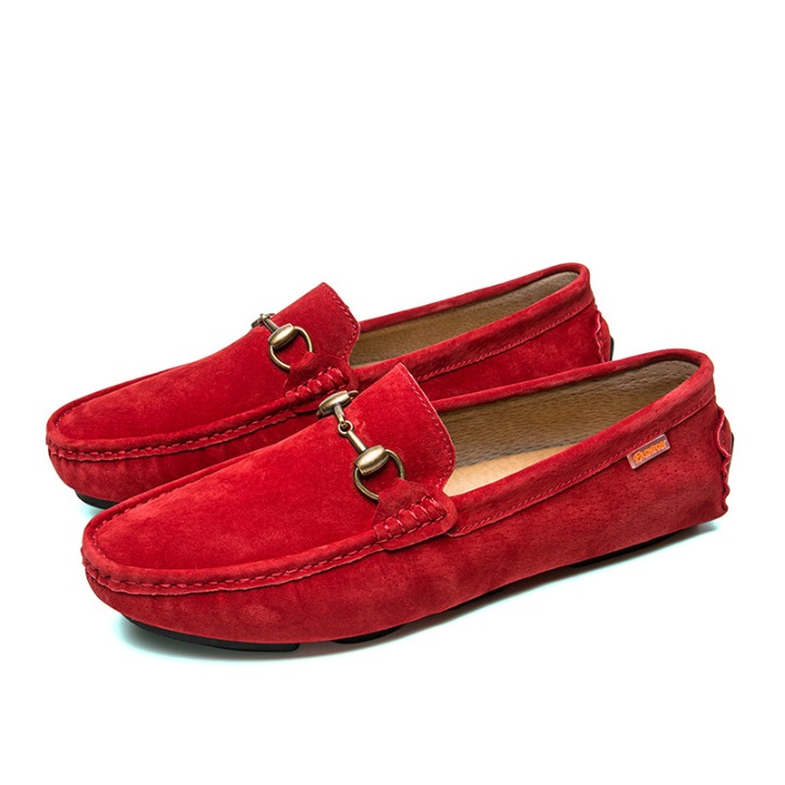 Amazon Hot Sell Men Slip-on Suede Leather Loafers Shoes