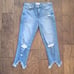 Frame Le Nouveau Straight Belding Distressed Cropped Jeans. Size 31.
