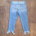 Frame Le Nouveau Straight Belding Distressed Cropped Jeans. Size 31.