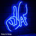 Neon Sign Los Angeles Gesture for Wall Bedroom Blue