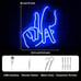 Neon Sign Los Angeles Gesture for Wall Bedroom Blue