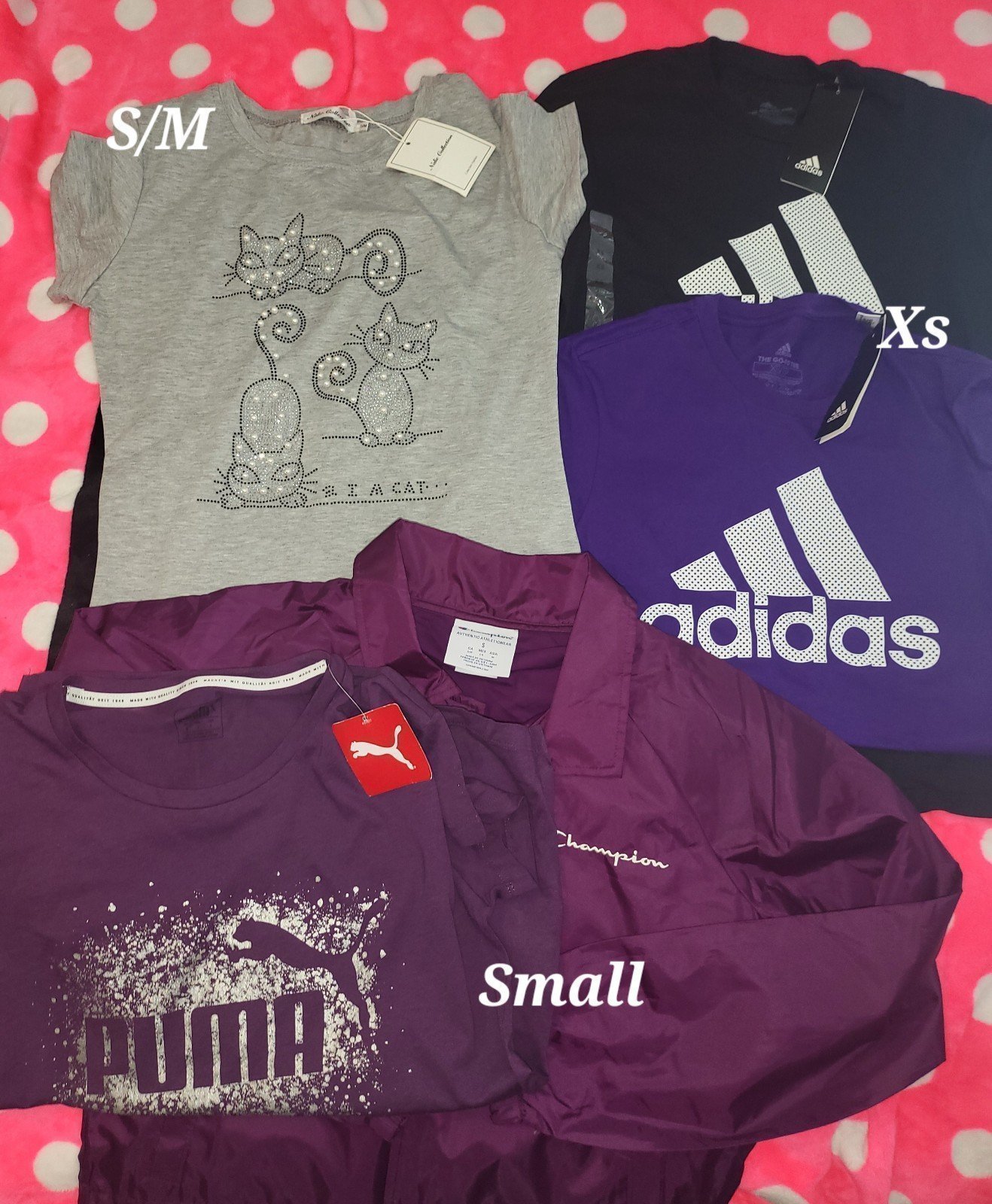 JACKET & SHIRT BUNDLE XS/SMALL CHAMPION! PUMA! ADIDAS! New