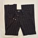 Vintage y2k Charlotte Russe Size 3 Low Rise Pin Stripe Flare Trouser Pants 2000s