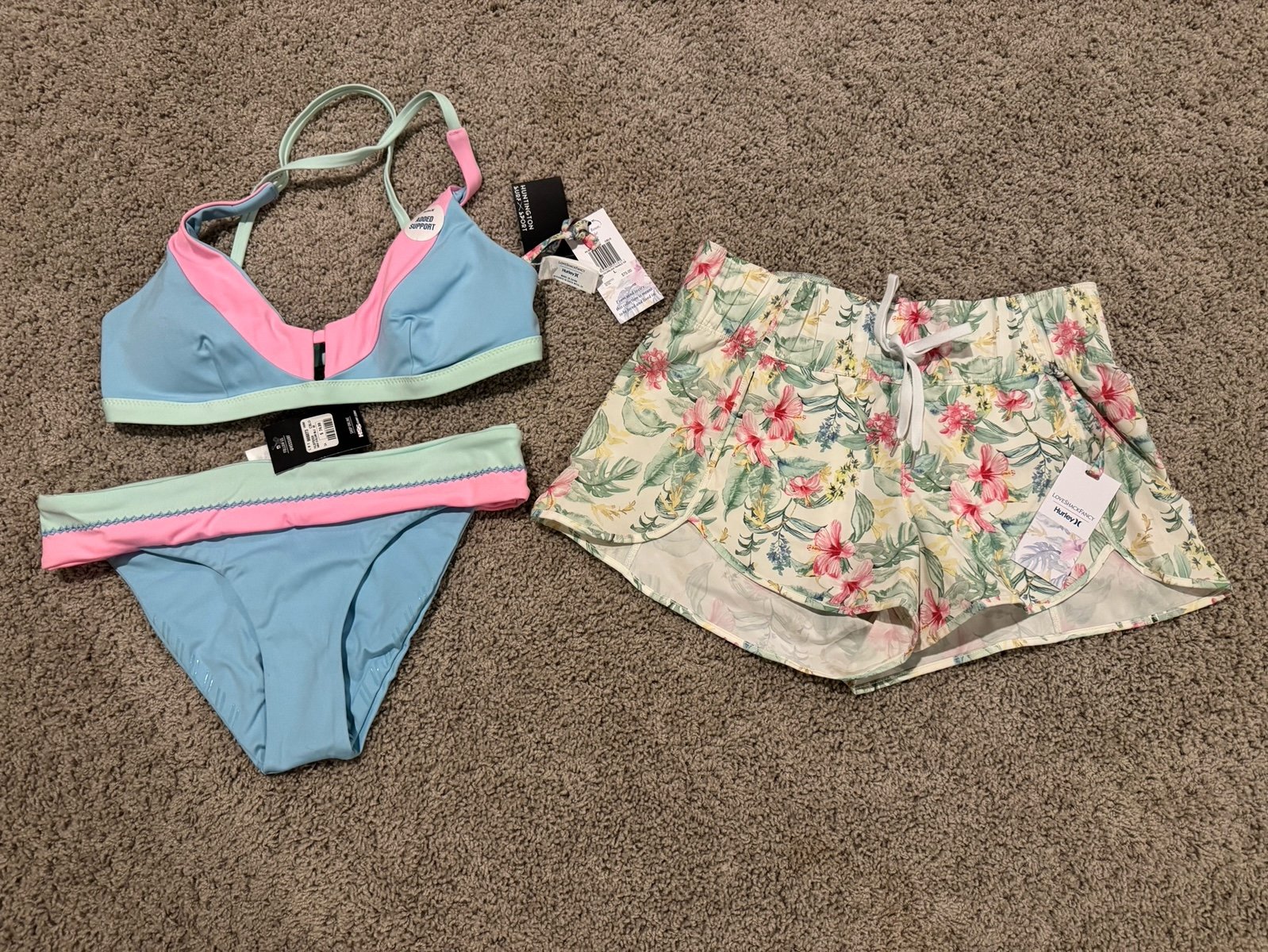 Hurley x LoveShackFancy Swim Set + Shorts