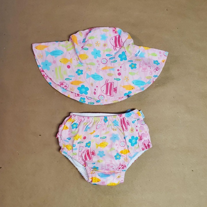 I-Play Hat and Swim Diaper Set 3T Pink