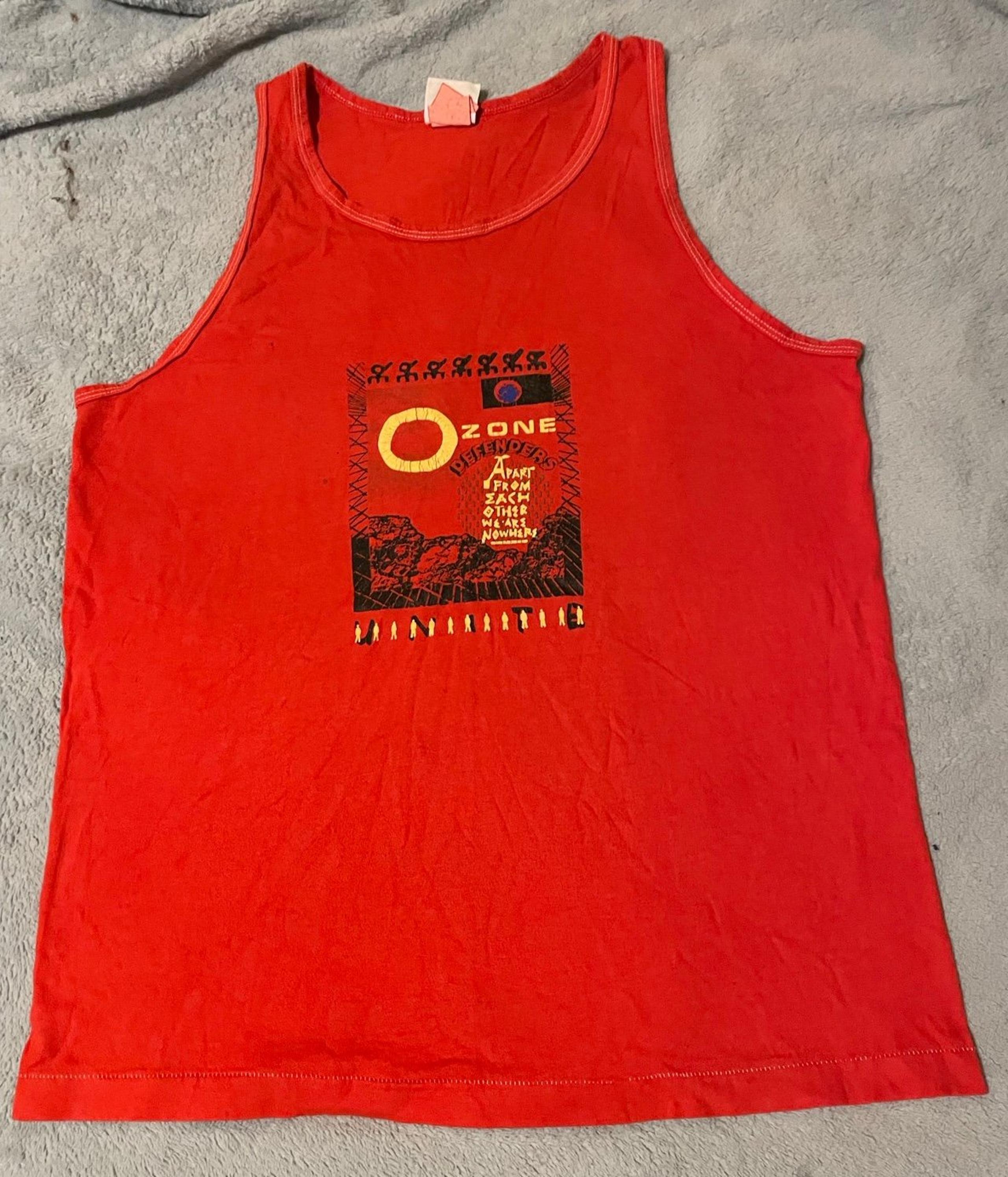 Vintage 80s 90s LA Gear Ozone Defenders Tank Top Muscle Shirt Streetwear Surf