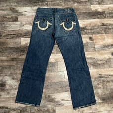 Vintage Y2K True Religion Flap Tab Pocket Jeans Size 34