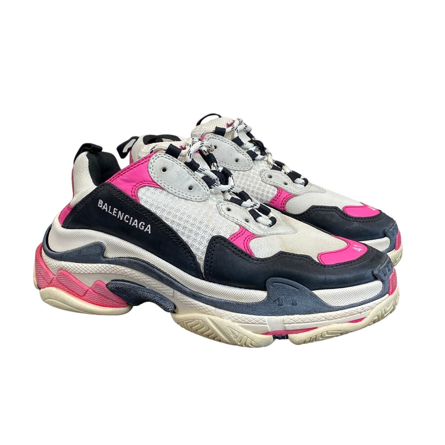 Balenciaga Triple S Bicolor Purple Trainers Chunky Sneakers Women's 41 US 11