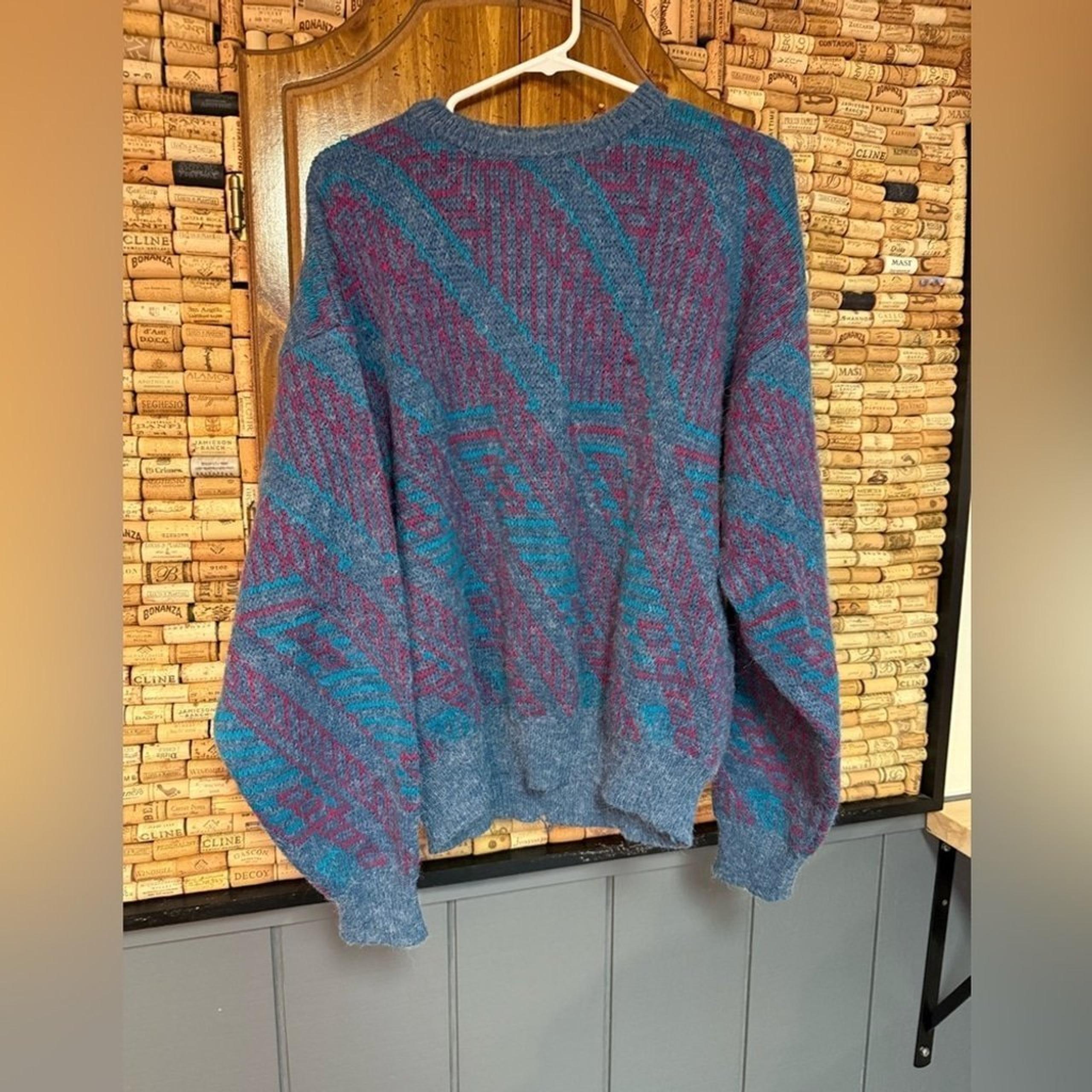 Vintage 80's Mcgregor colorful acrylic crew neck sweater size large