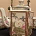 VINTAGE JAPANESE PORCELAIN with BRASS HANDLE FLORAL MOTIF TEAPOT/CUPS
