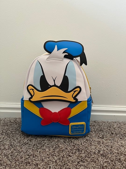 Loungefly Donald Duck 90th anniversary UV color changing backpack