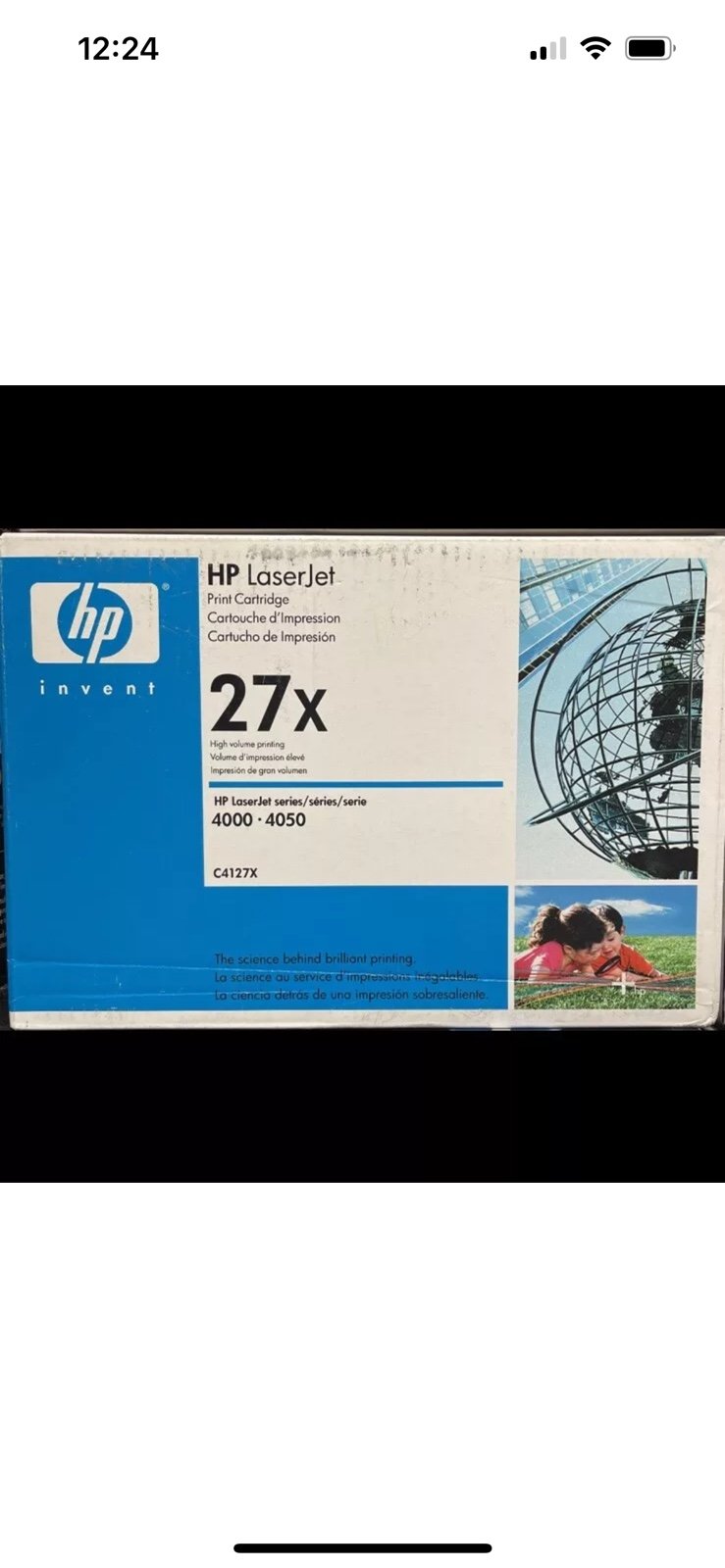 HP LaserJet C4127X Black Toner Cartridge Genuine OEM 27x 4000 4050 NEW SEALED