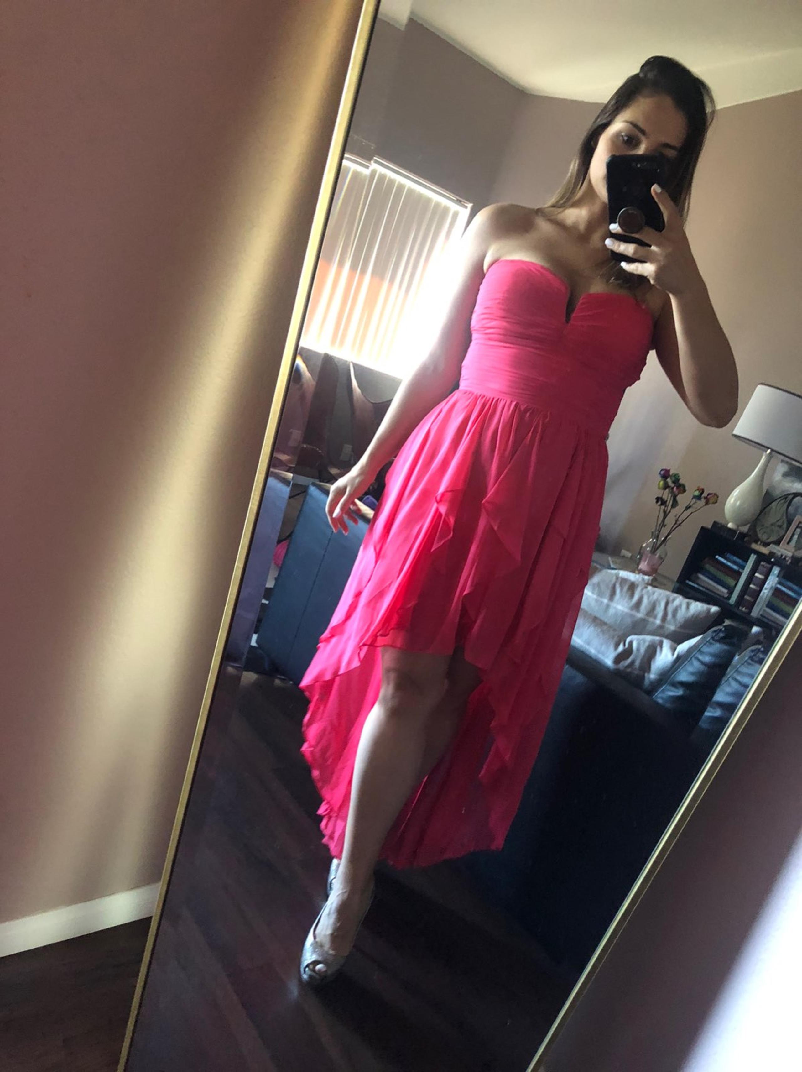 Pink high low dress