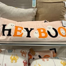 2 Halloween Ghosts Hey BOO Throw Pillow