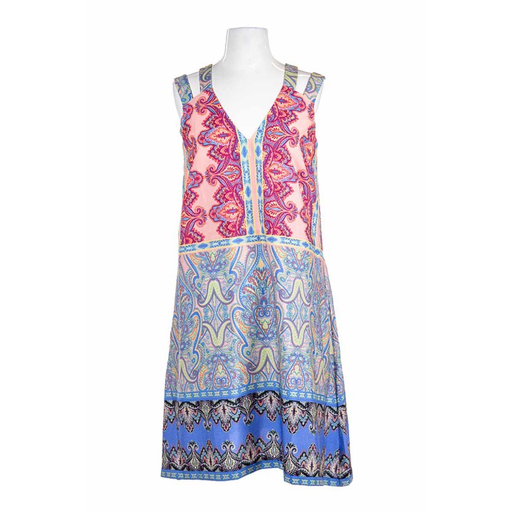 Nicole Miller Slip Dress 8 Multi
