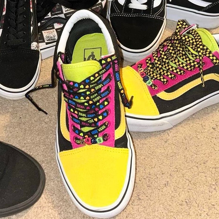 Neon 90s Vans Old Skool Platforms