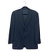 Barneys New York Grid Print Wool Notch Collar 2 Button Blazer Gray Blue 40 S