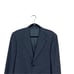 Barneys New York Grid Print Wool Notch Collar 2 Button Blazer Gray Blue 40 S