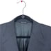 Barneys New York Grid Print Wool Notch Collar 2 Button Blazer Gray Blue 40 S
