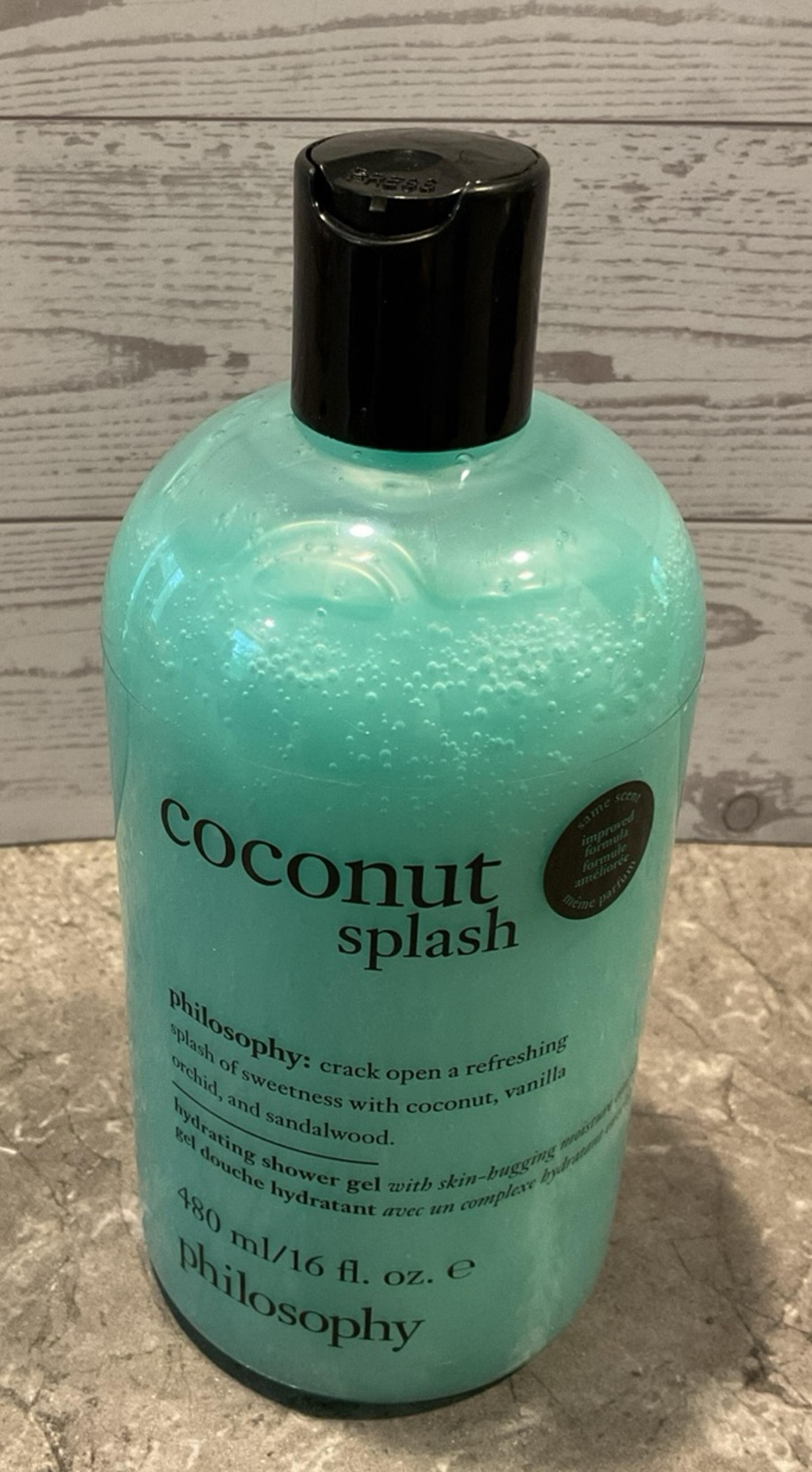 New NOT Sealed Philosophy Coconut Splash Shampoo Shower Gel & Bubble Bath 16 oz