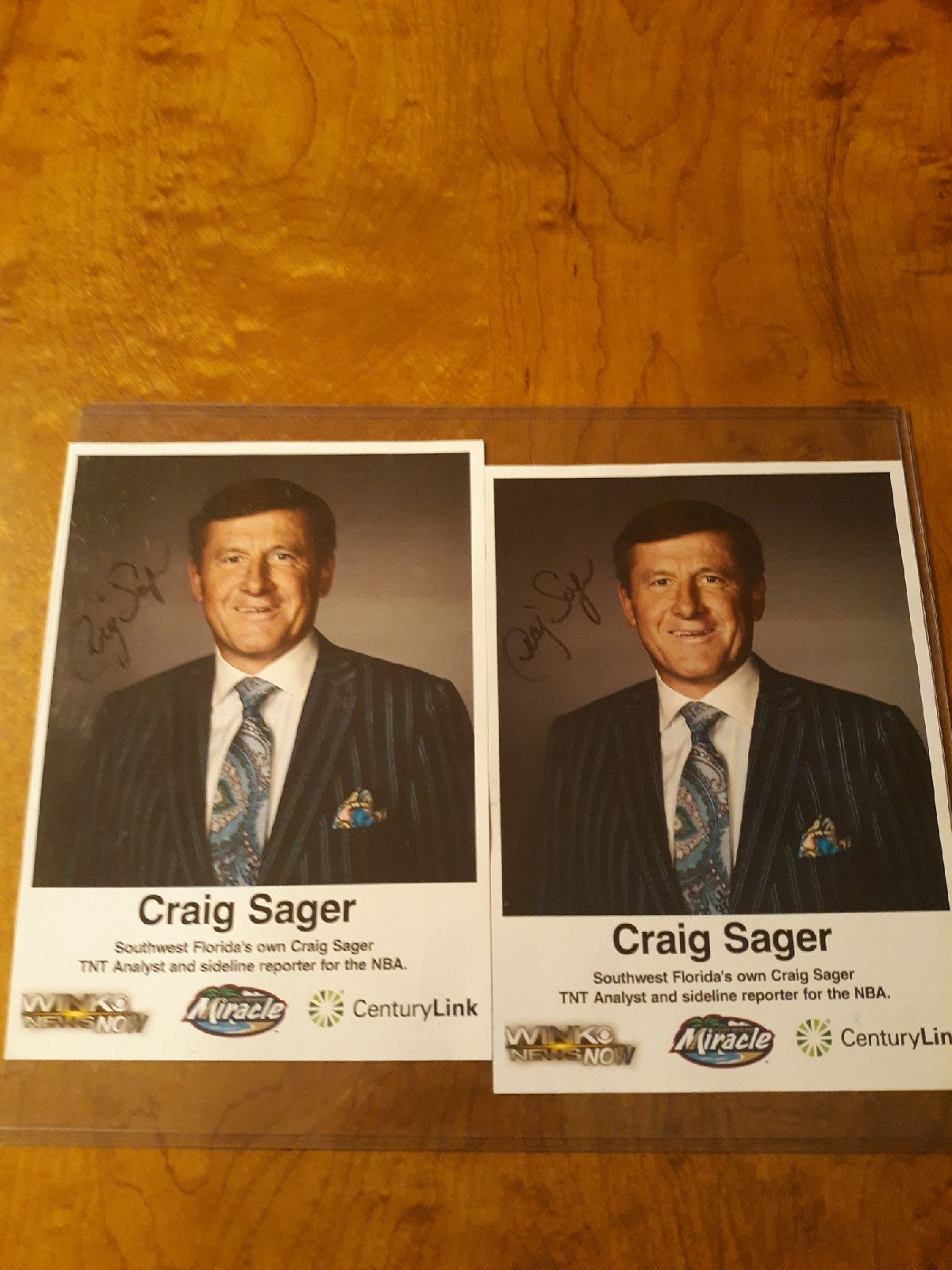 Craig Sager signed photos