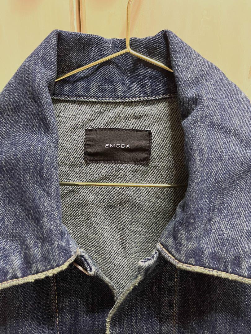 EMODA CUT OFF CROPPED DENIM JK Blue F
