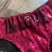 VS PINK vintage lace back IN LOVE sequin panty