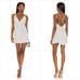 Michael Costello x REVOLE Etta Mini Wrap Dress in Baby Blue XS