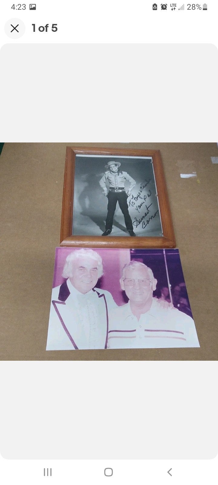 Sunset Carson Hand Signed Promo & Candid 8x10 from Memphis Film Festival