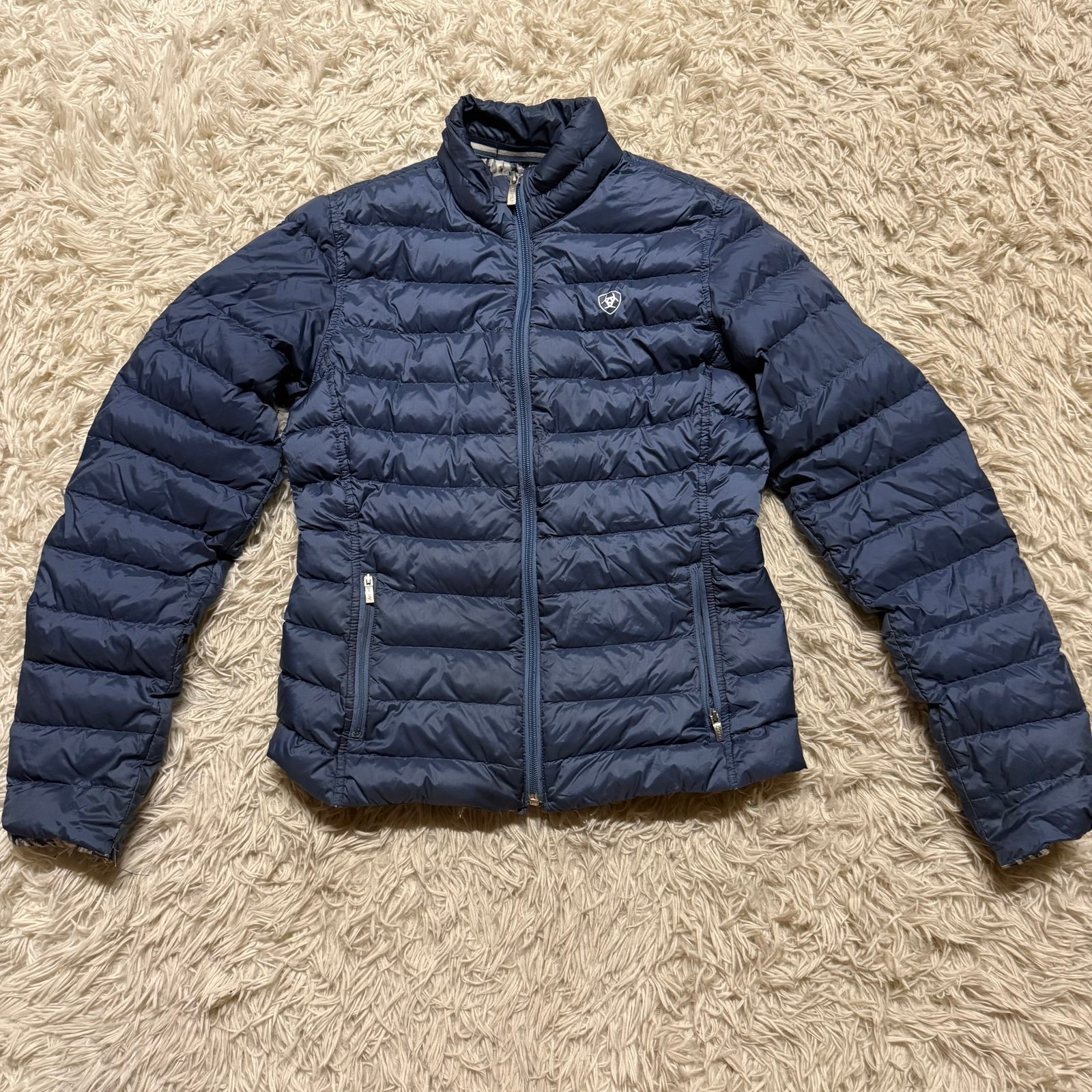 Women’s XS Blue Ariat Ideal Down Horseback Riding Jacket.
